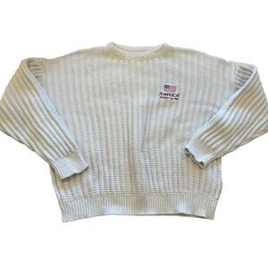 VTG 1995 America’s Cup Sailing Sweater Men’s Size XL Heavyweight Chunky Knitted